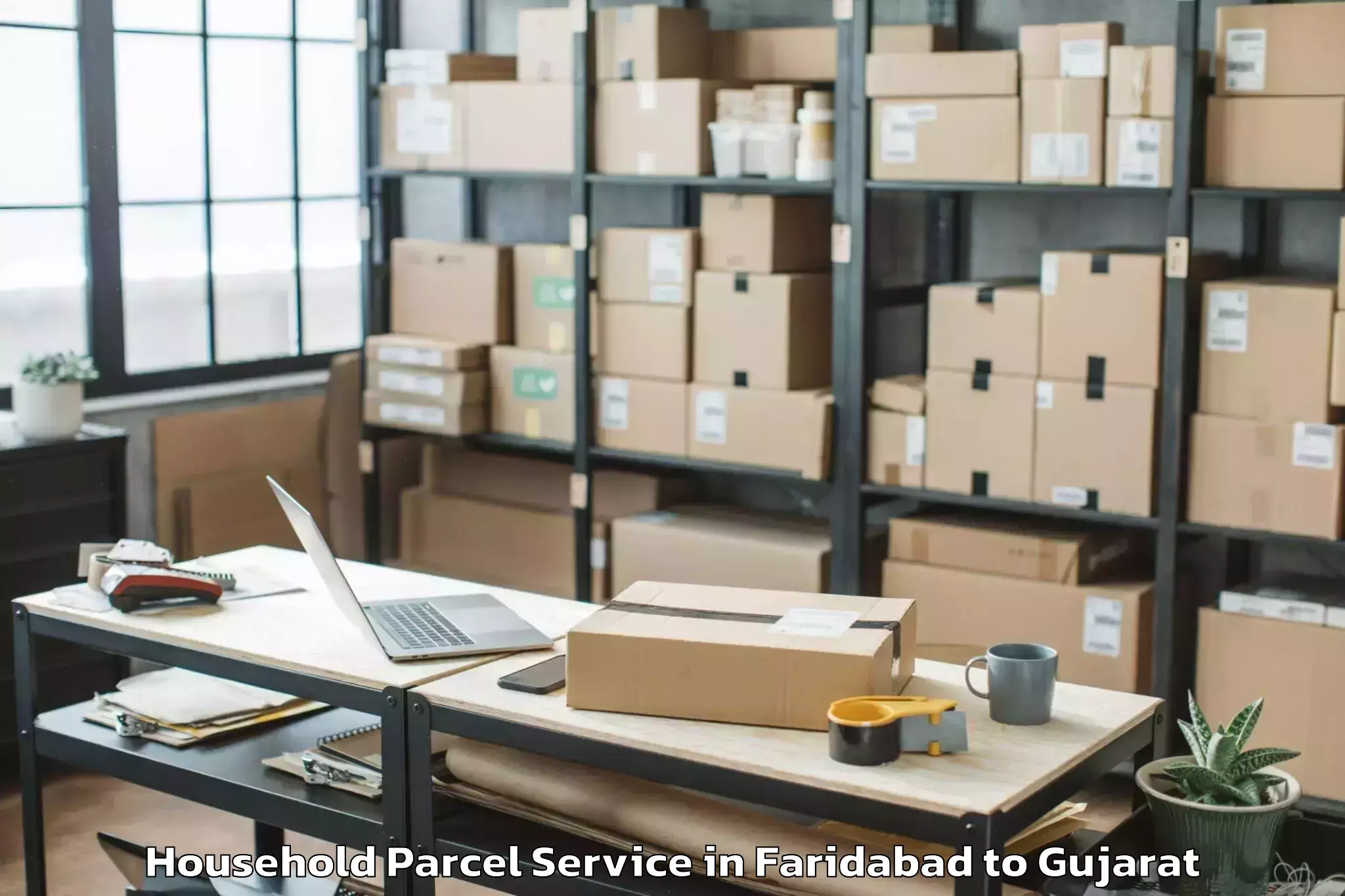 Easy Faridabad to Kaprada Household Parcel Booking